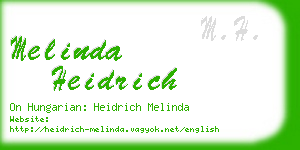 melinda heidrich business card